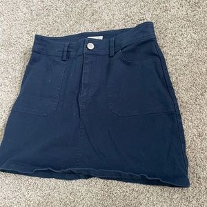 Navy Blue Copper Key Skirt